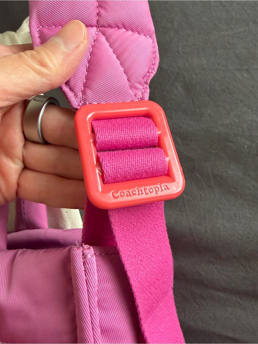 Coach Coachtopia Mini Puffy Tote in Bright Magenta - Picture 4 of 8